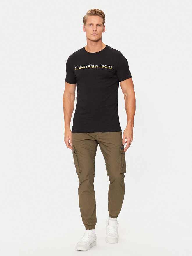 Calvin Klein Jeans Calvin Klein Jeans Футболка Two Tone Institutional J30J325676 Чорний Regular Fit