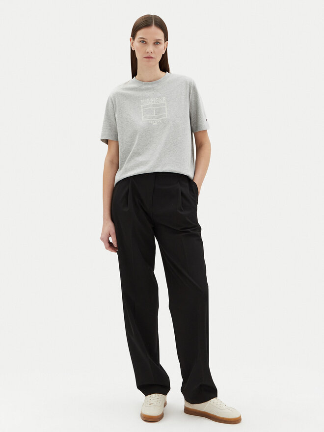 Tommy Hilfiger Tommy Hilfiger Marškinėliai WW0WW45525 Pilka Relaxed Fit