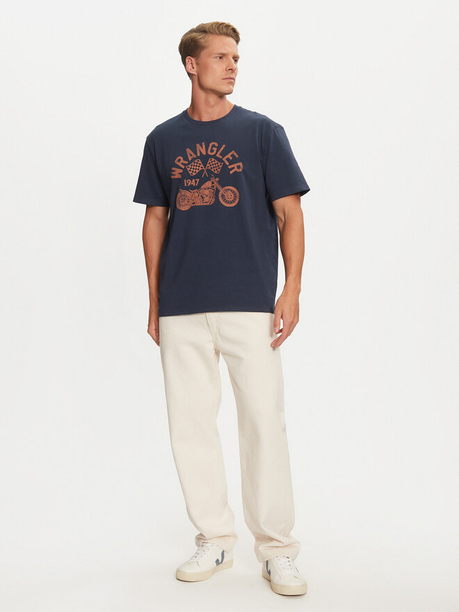 Wrangler Wrangler T-Shirt Americana 112357436 Dunkelblau Regular Fit