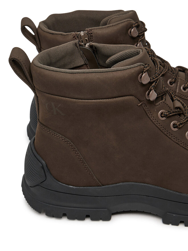 Calvin Klein Kotníková obuv Calvin Klein Hybrid Wp Boot Laceup Rebellious YM0YM01077 Hnědá