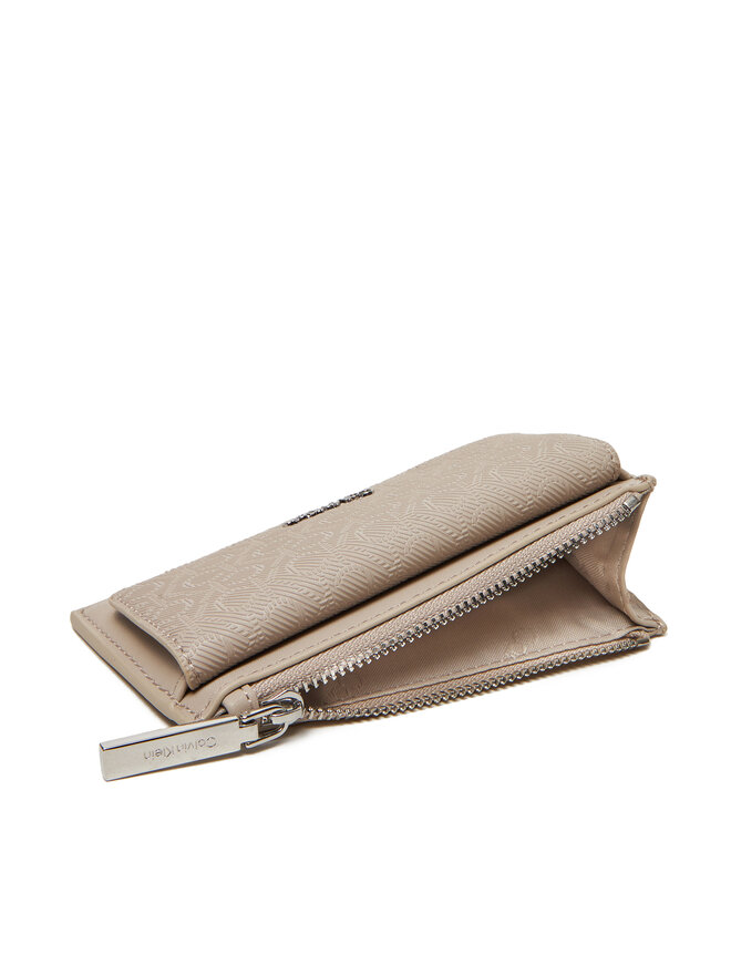 Calvin Klein Θήκη πιστωτικών καρτών Calvin Klein Ck Must Aop Cc Holder W Zip LV04F1036G Μπεζ