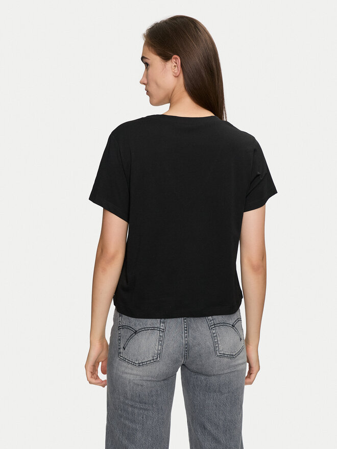 Sisley Sisley T-Shirt 3QU4L400L Schwarz Regular Fit