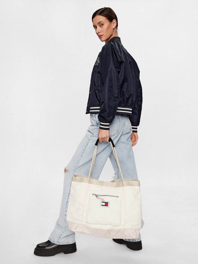 Tommy Jeans Сумка Tommy Jeans Tjm Beach Hiker Overs. Tote AM0AM10887 Écru