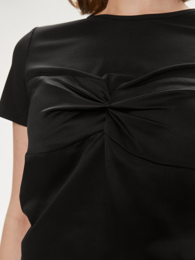 Sisley Sisley Camiseta 3LRJL104Z Negro Regular Fit