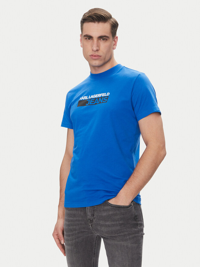 Karl Lagerfeld Jeans Karl Lagerfeld Jeans Marškinėliai A2M17074 Mėlyna Regular Fit