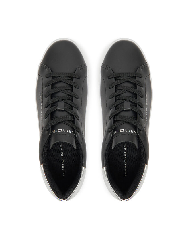Tommy Hilfiger Снікерcи Tommy Hilfiger Essential Platform Court Sneaker FW0FW08756 Чорний