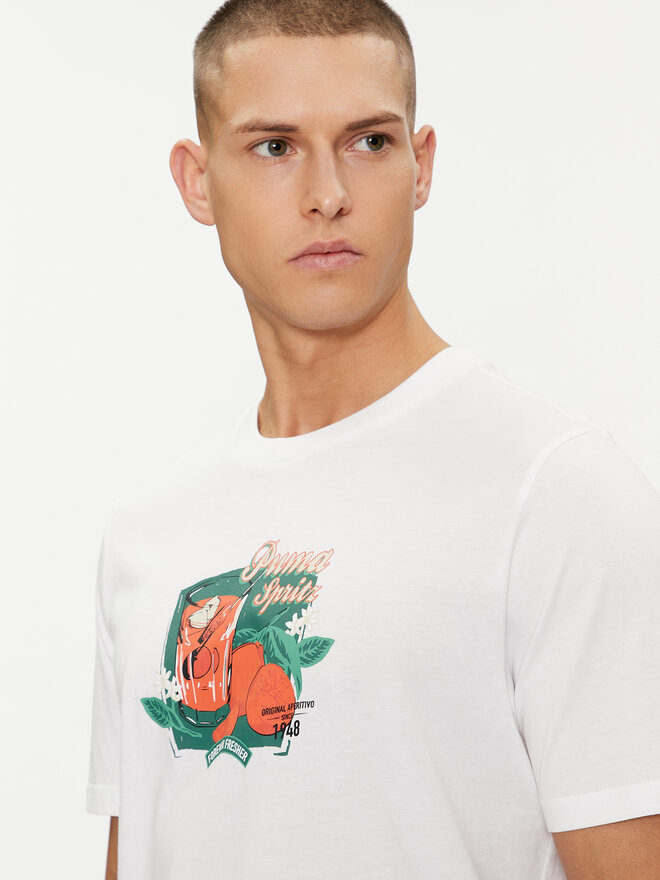 Puma Puma Camiseta Graphics Spritz 625414 Blanco Regular Fit