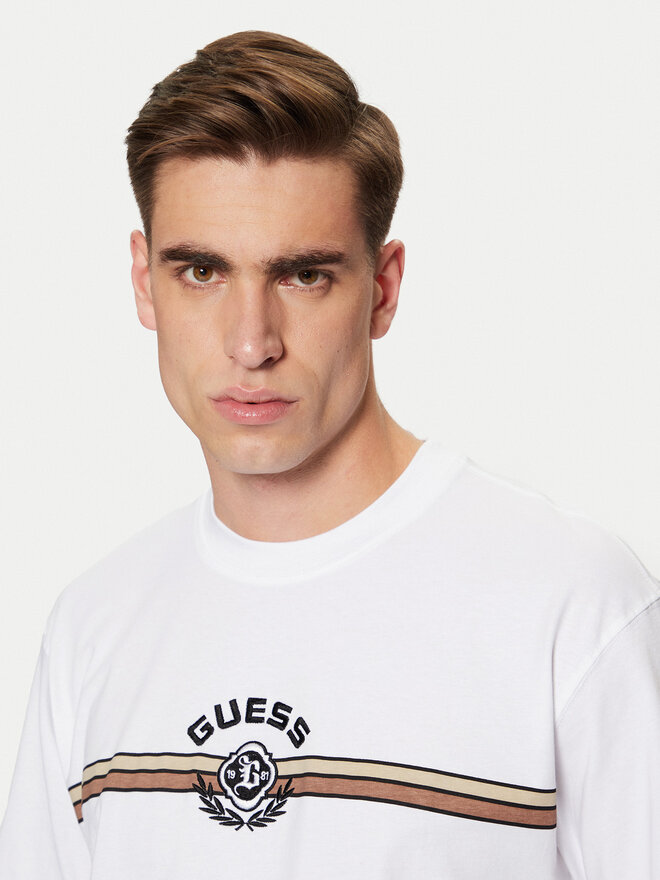 Guess Guess Camiseta Z5RI02 I3Z14 Blanco Regular Fit