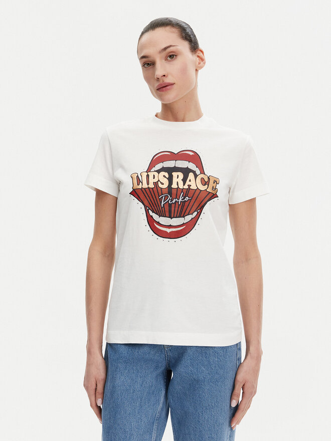PINKO PINKO T-Shirt Trapani 105050 A2D8 Λευκό Regular Fit