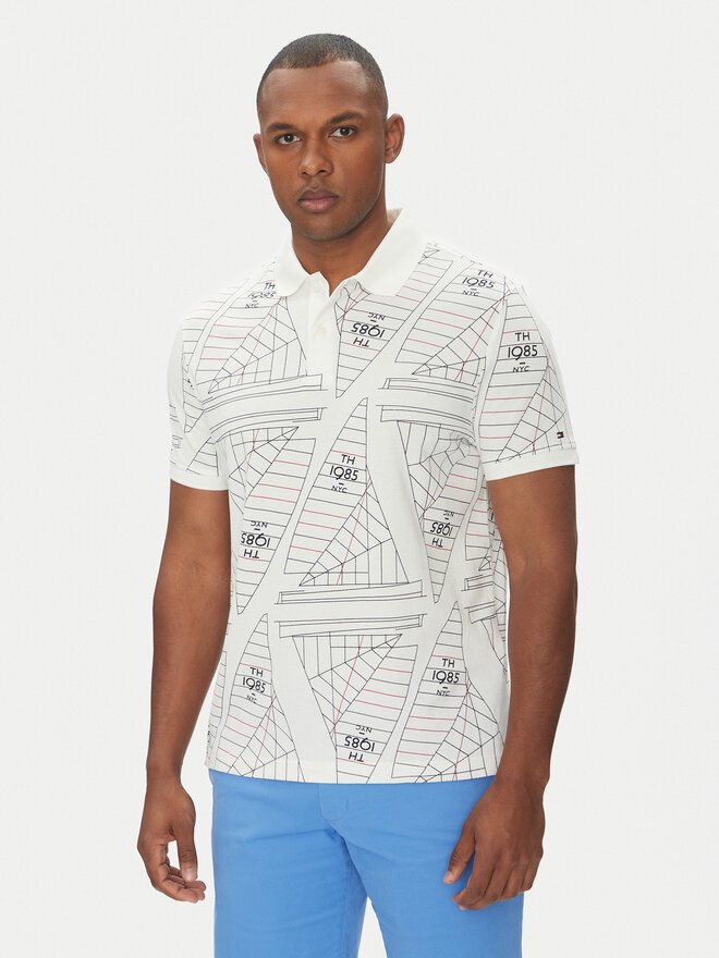 Tommy Hilfiger Tommy Hilfiger Polo marškinėliai Sailing MW0MW39309 Écru Regular Fit