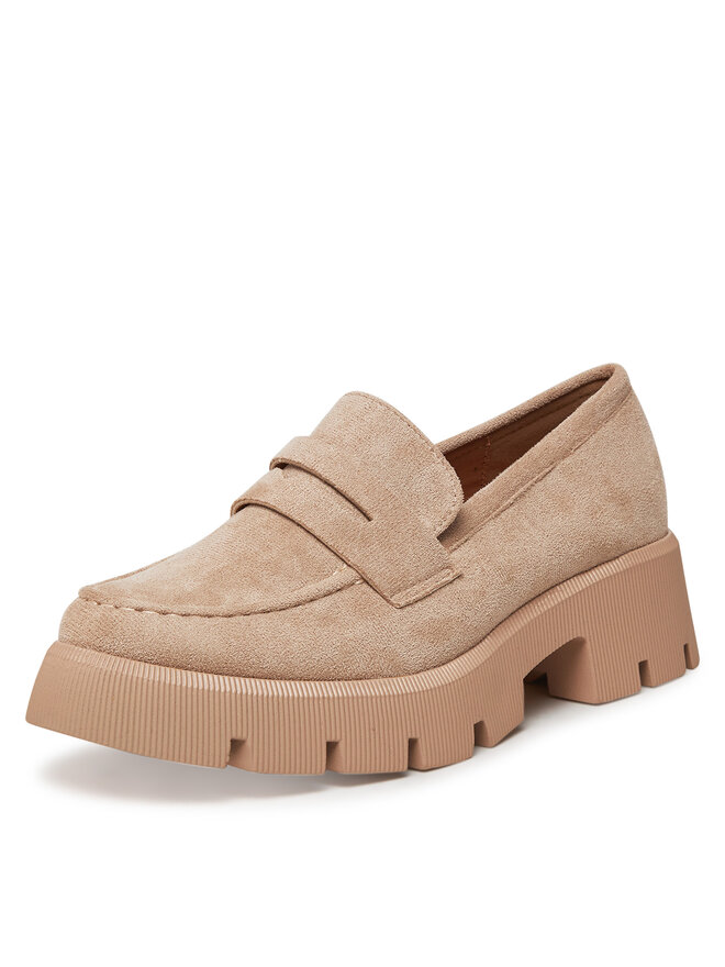 DeeZee Loafersy DeeZee 8-124-1 Beżowy