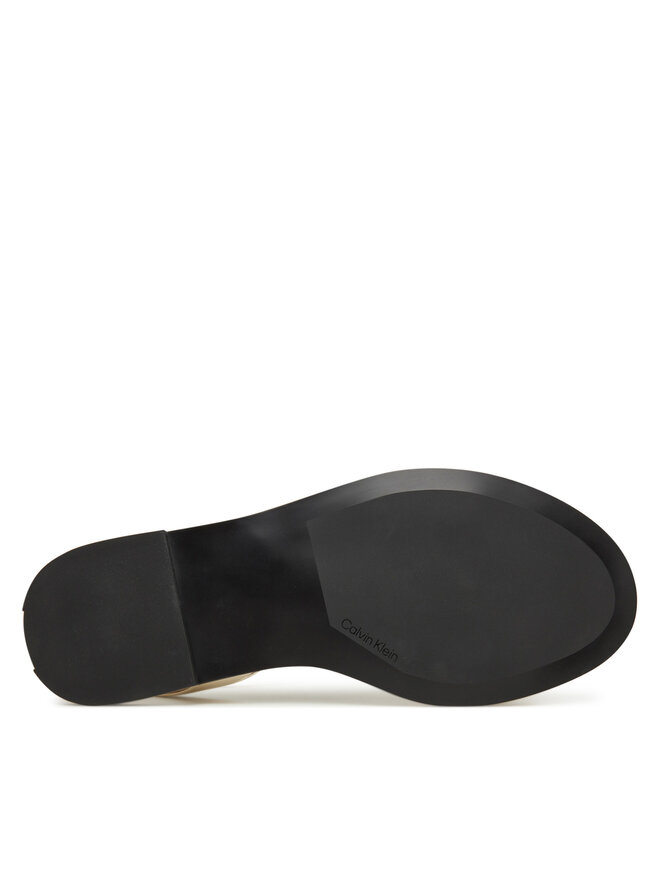 Calvin Klein Сандали Calvin Klein Flat Sandal W/Ck Hw - Lth HW0HW02367 Екрю