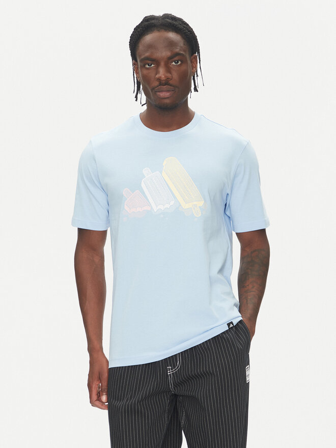 adidas adidas Camiseta Lounge Ice Graphic JJ4019 Azul Regular Fit