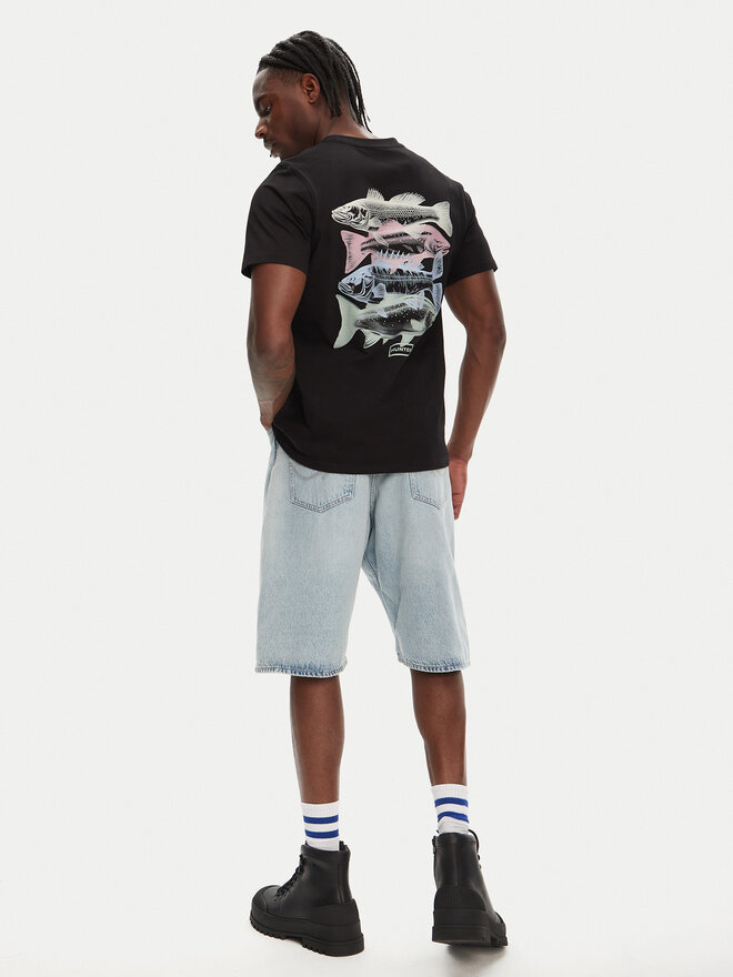 Hunter Hunter Majica Raasay Graphic HARM0034251 Črna Regular Fit