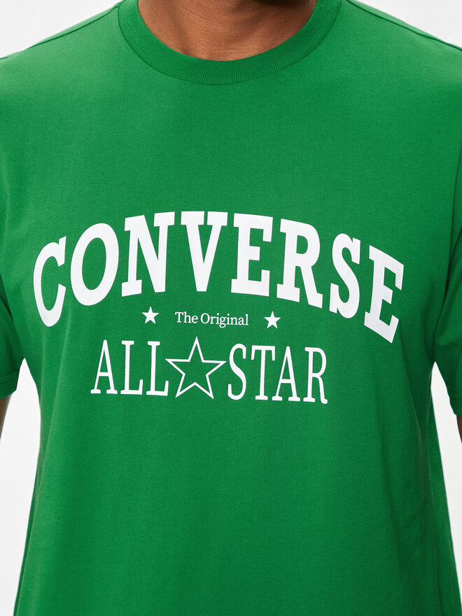 Converse Converse Marškinėliai M Retro Chuck Vintage Tee 10026458-A01 Žalia Regular Fit