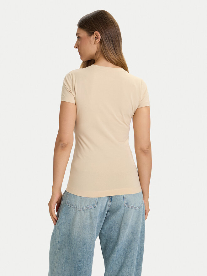 Guess Guess Футболка W5BI15 J1314 Світло-бежевий Slim Fit