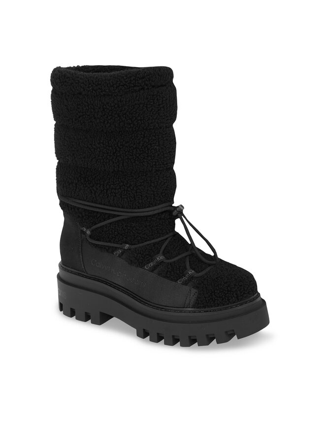 Calvin Klein Jeans Schneeschuhe Calvin Klein Jeans Flatform Snow Boot Sherpa Wn YW0YW01195 Schwarz