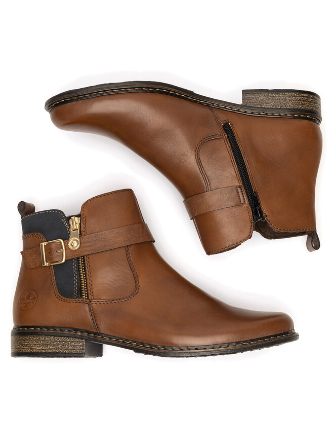 Rieker Polokozačky Rieker Z4959-22 Hnědá