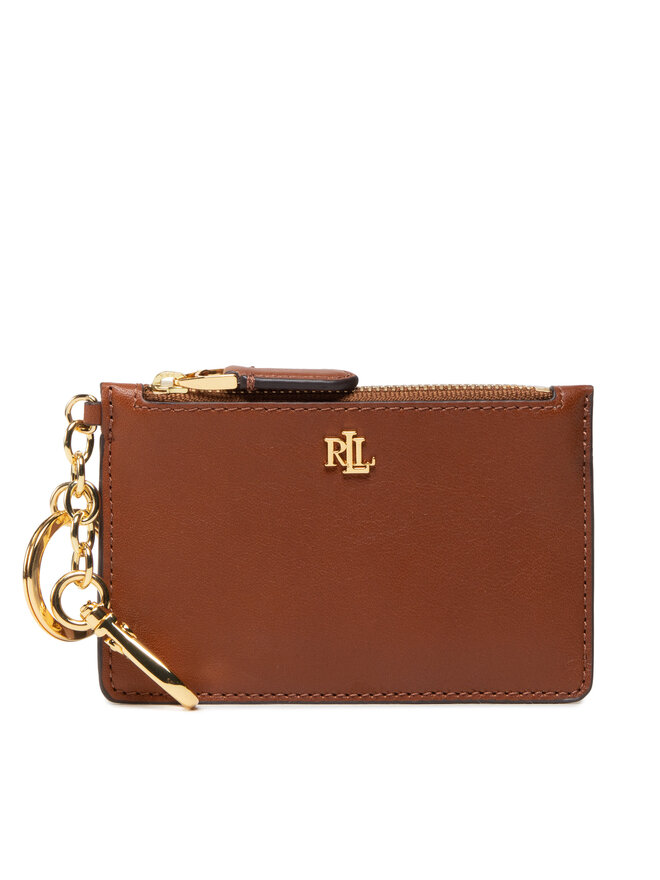 LAUREN RALPH LAUREN Kredītkaršu turētājs Lauren Ralph Lauren Zip Card Cas 432876731001 Brūns