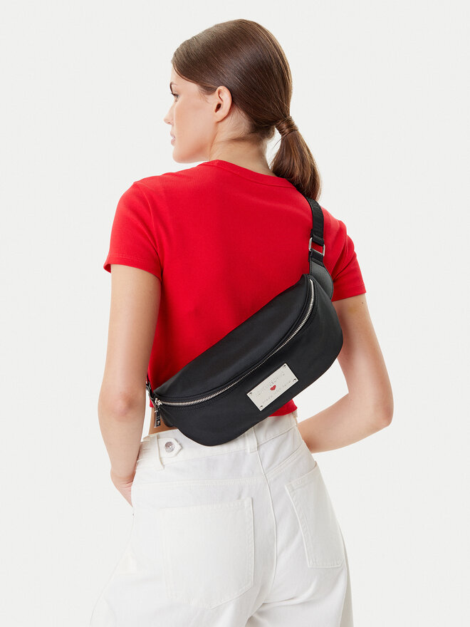 LOVE MOSCHINO torba za okoli pasu LOVE MOSCHINO JC4203PP1MLN100A Črna
