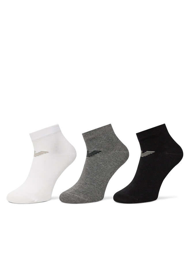 Emporio Armani 3er-Set niedrige Herrensocken Emporio Armani EM000550 AF12271 MC059 Bunt