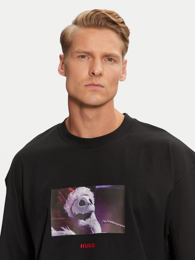 HUGO Hugo T-Shirt Dijack 50528428 Μαύρο Oversize