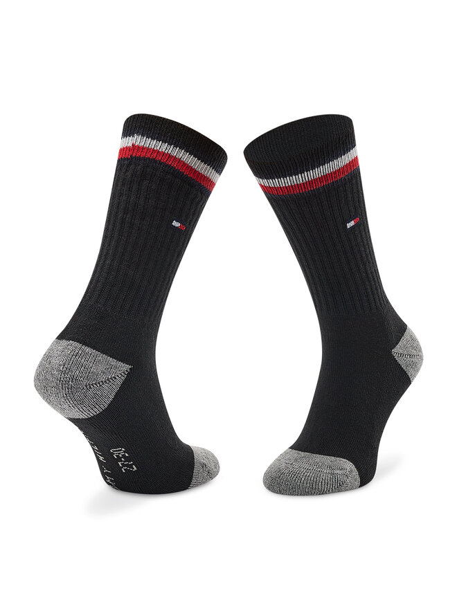 Tommy Hilfiger Zestaw 2 par wysokich skarpet dziecięcych Tommy Hilfiger 100001500 Czarny