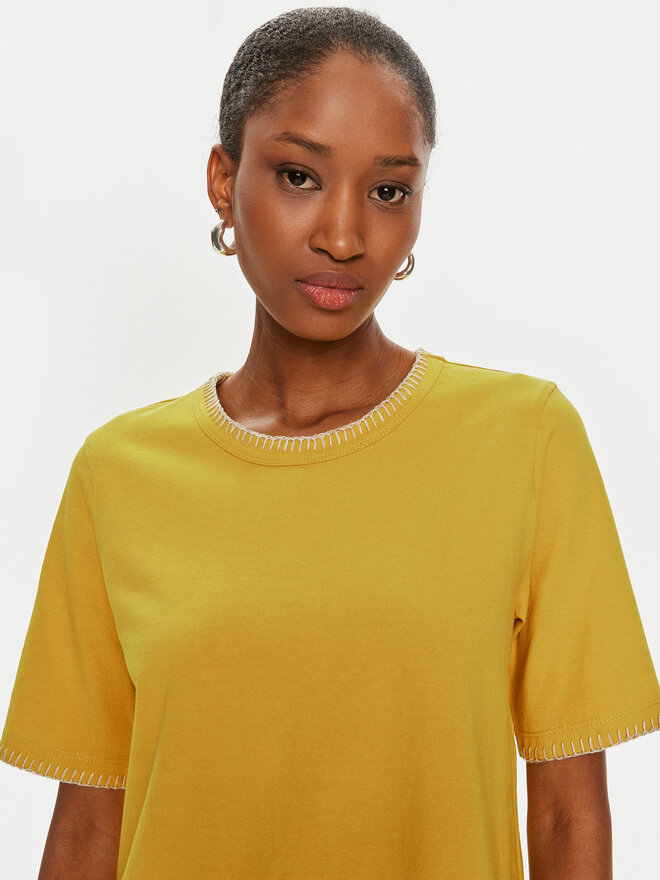 United Colors Of Benetton United Colors Of Benetton Camiseta 34G7D107B Amarillo Regular Fit