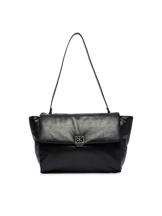 Calvin Klein Handtasche Calvin Klein Emblem Hw Padded Satchel LV04F3615G Schwarz