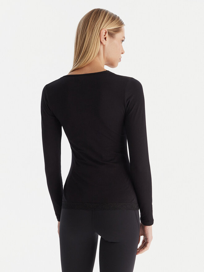 Ysabel Mora Ysabel Mora Pyjama-Bluse 19479 Schwarz Slim Fit