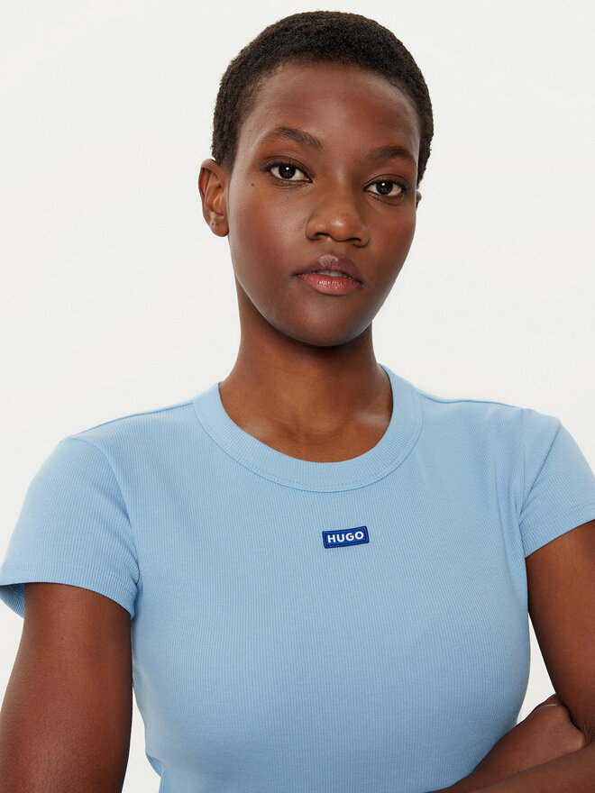 HUGO HUGO T-Shirt Easy 50523924 Blau Slim Fit