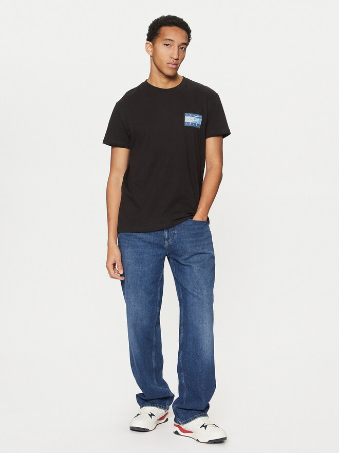 Tommy Jeans Tommy Jeans Camiseta Flag DM0DM21108 Negro Regular Fit