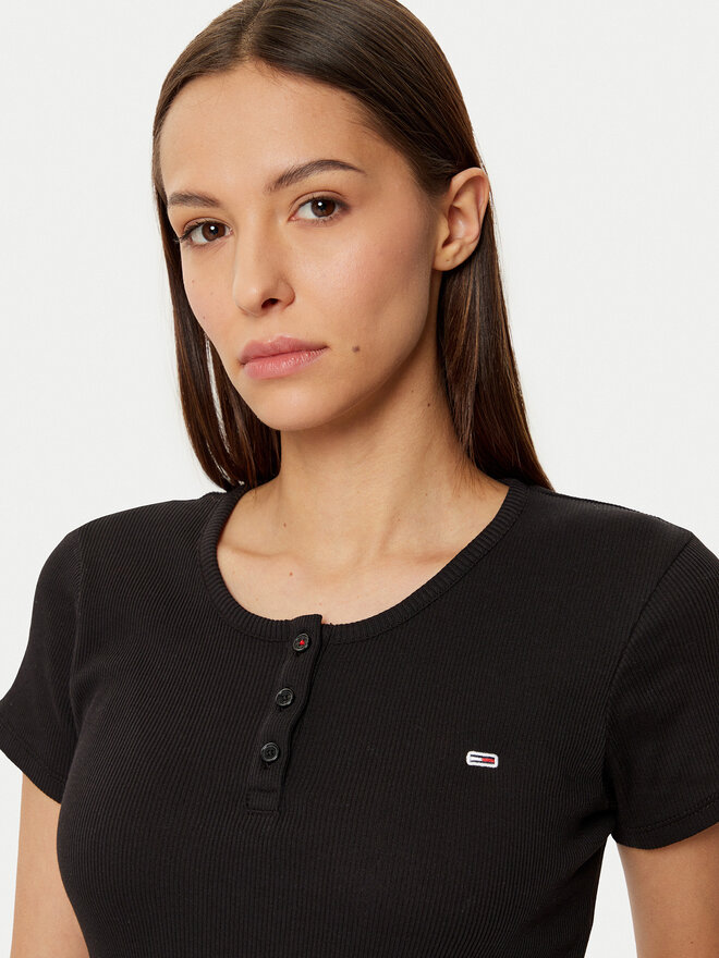Tommy Jeans Tommy Jeans Marškinėliai DW0DW19502 Juoda Slim Fit