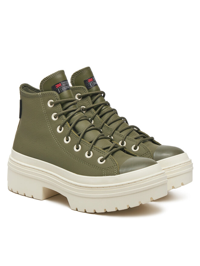 Converse Plátěnky Converse Chuck Taylor All Star Lugged Heel Platform Waterproof A11163C 306 Zelená