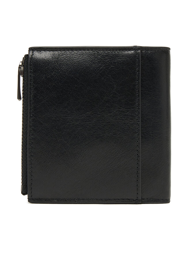 Calvin Klein Liels vīriešu maks Calvin Klein Sculpted Impression Compact Zip LV04G1074G Melns