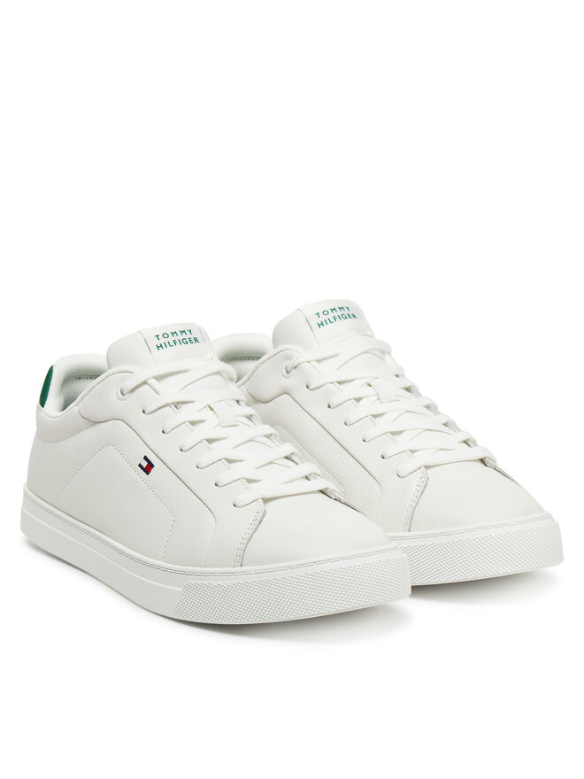 Tommy Hilfiger Αθλητικά Tommy Hilfiger Icon Court Pinperf Lth FM0FM05483 Λευκό