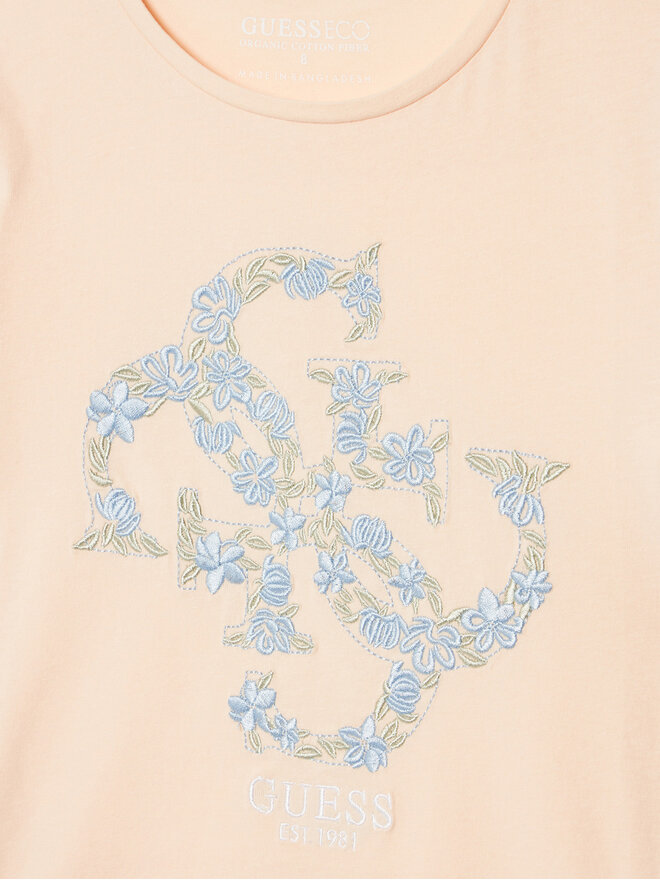 Guess Guess Marškinėliai J5GI02 K6YW4 Rožinė Regular Fit