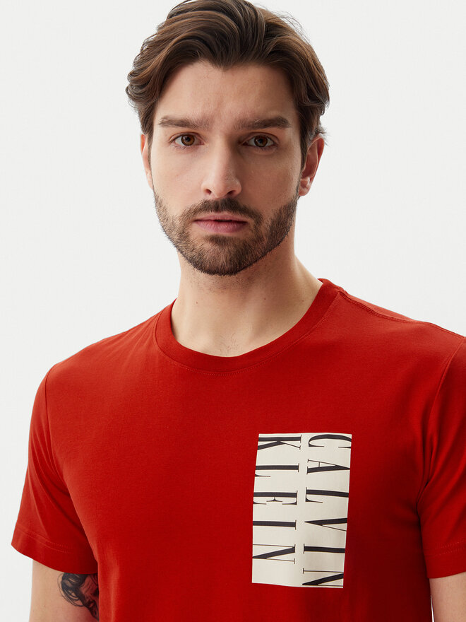Calvin Klein Jeans Calvin Klein Jeans T-Shirt Serif Box Graphic J30J327474 Rot Regular Fit