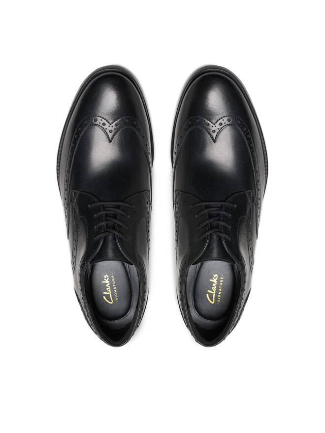 Clarks Pantofi Clarks Brandon Limit 26178490 Negru