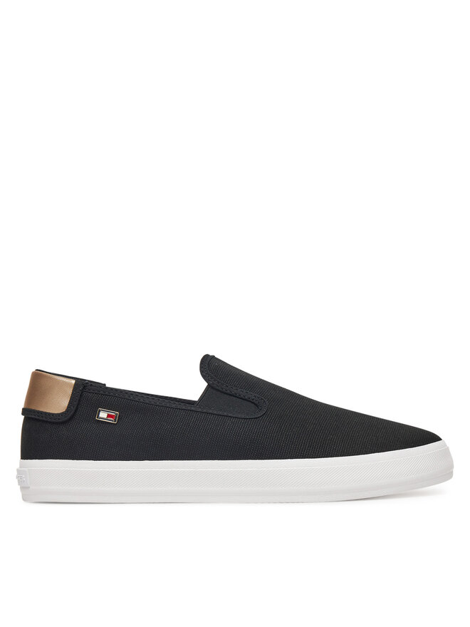 Tommy Hilfiger Tenisówki Tommy Hilfiger Vulc Canvas Slip-On Sneaker FW0FW08645 Czarny