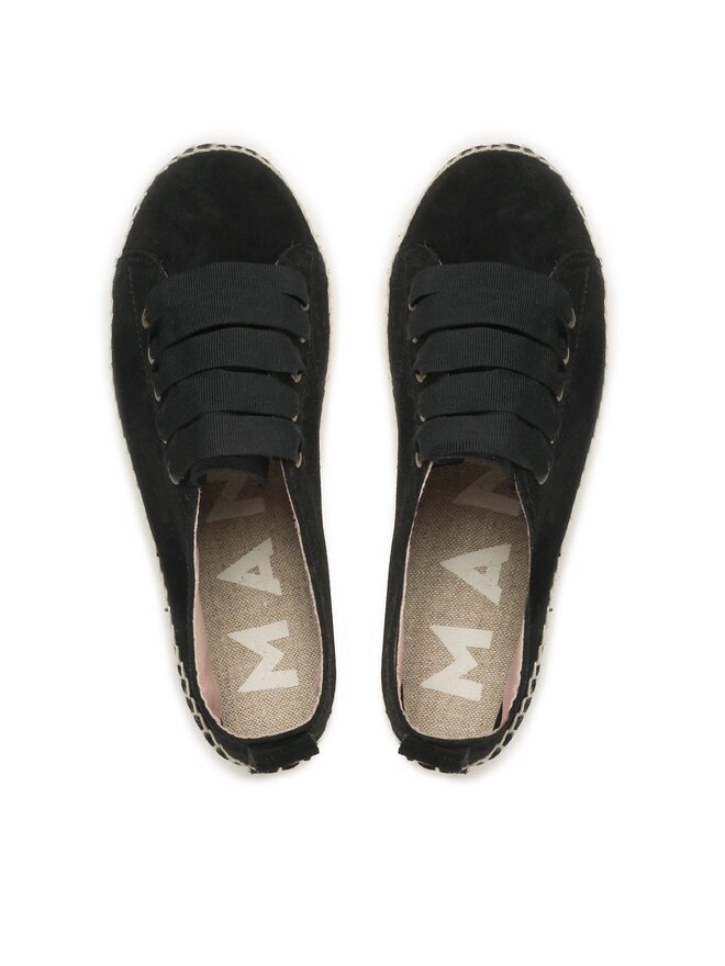 Manebi Espadrilky Manebi Lace-Up Espadrilles K 1.0 E0 Černá