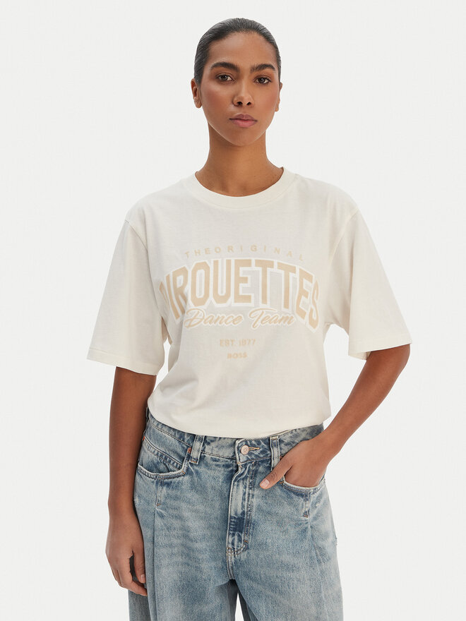 BOSS BOSS T-Shirt C_Eregular_1 50556993 Creme Relaxed Fit