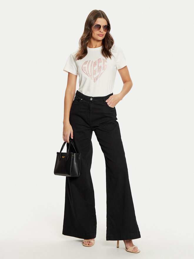 Guess Guess Marškinėliai V5RI08 J1314 Écru Slim Fit
