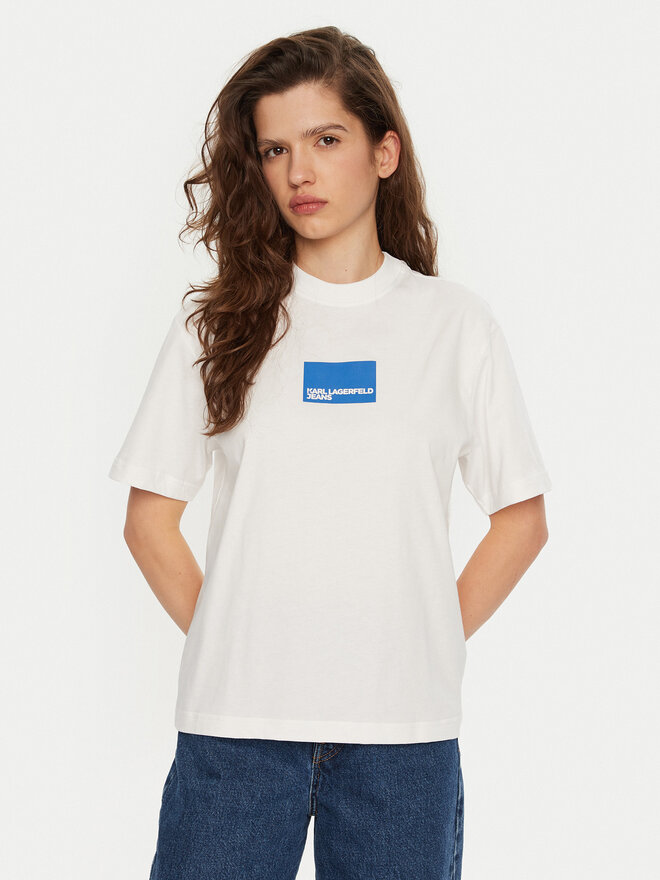 Karl Lagerfeld Jeans Karl Lagerfeld Jeans Camiseta A1W17006 Blanco Regular Fit