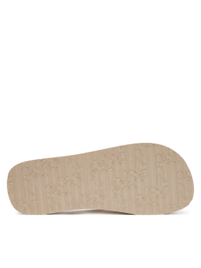 Calvin Klein Jeans Zehentrenner Calvin Klein Jeans Beach Sandal Flatform Ttxr Satin YW0YW01723 Beige