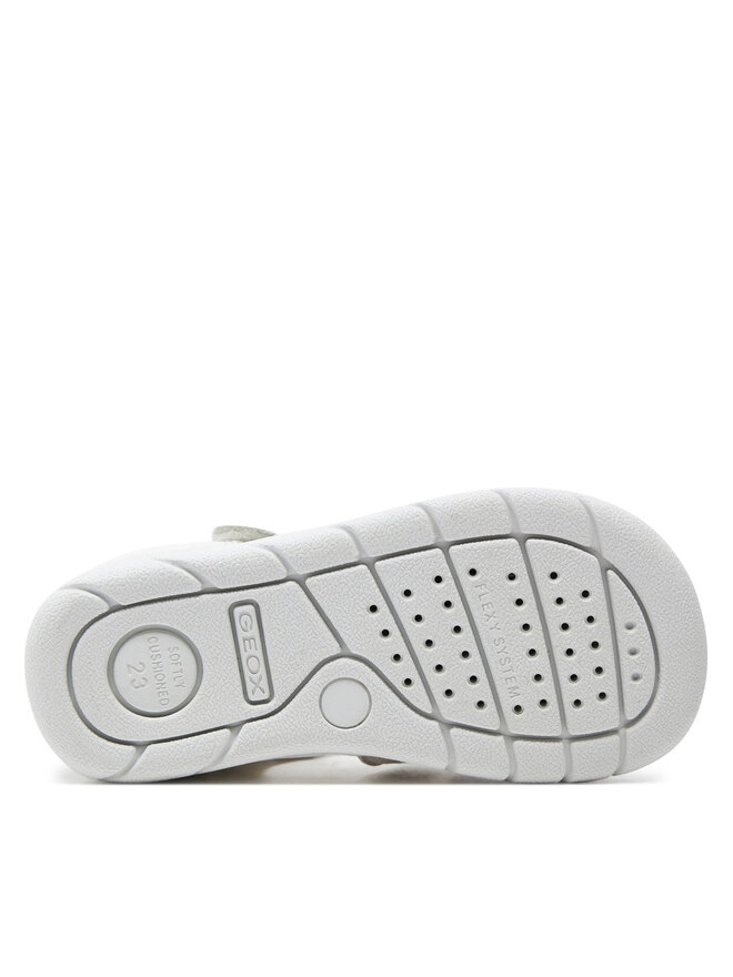 Geox Alul Girl B Sandalen voor babymeisjes, Wit-zilver., 23 EU