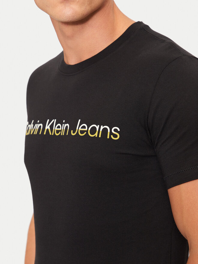Calvin Klein Jeans Calvin Klein Jeans Camiseta Two Tone Institutional J30J325676 Negro Regular Fit