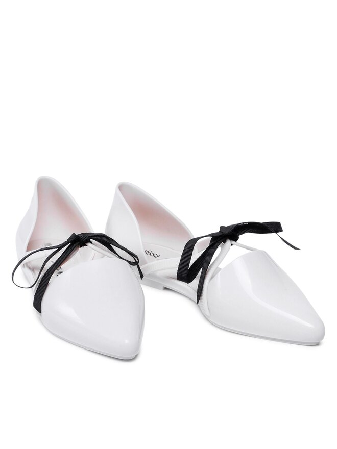 Melissa Балеринки Melissa Pointy Stripe Jason 33435 Бял