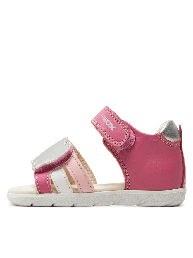 Geox Mädchen Sandalen B Alul - Bequeme Ledersandalen Mit Klettverschluss