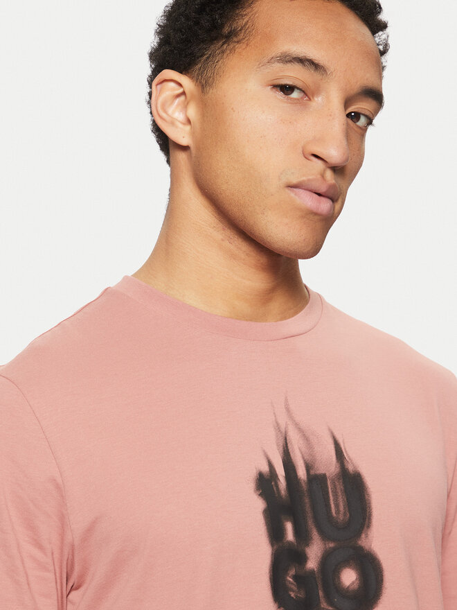 HUGO HUGO Camiseta Dalayer 50535363 Rosa Regular Fit